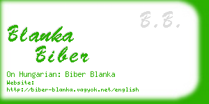 blanka biber business card